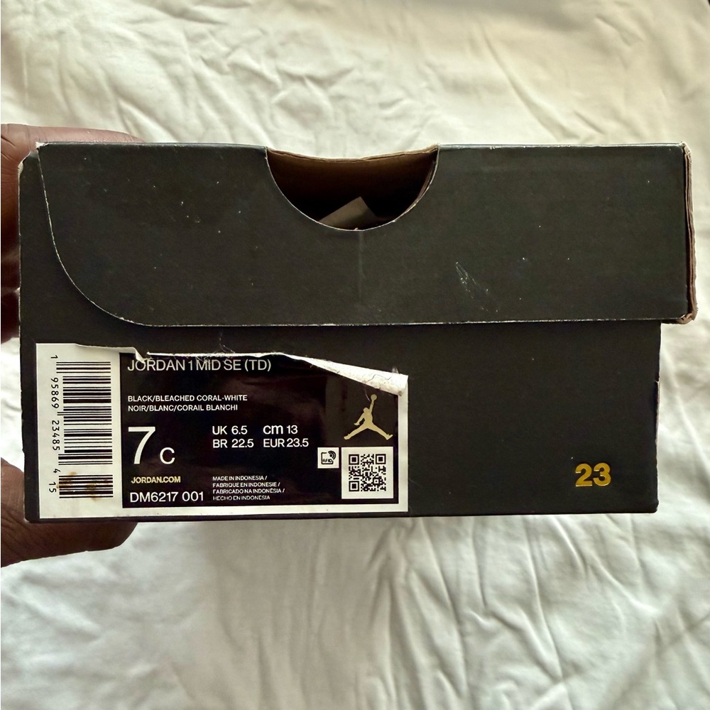 Jordan Mid SE TD Black and White Sneakers